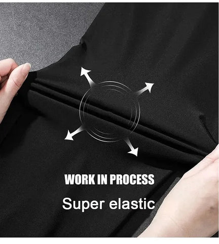 Pack of 3 Mega-Offer ๐ Premium-Quality Smooth Soft Stretch Lycra Pants (Black, Grey And Dark Blue)