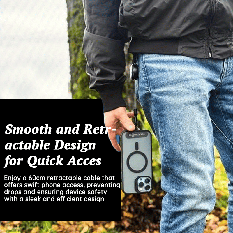 📱🔒 PhoneGuard Pro – Outdoor Anti-Theft Retractable Phone Lanyard