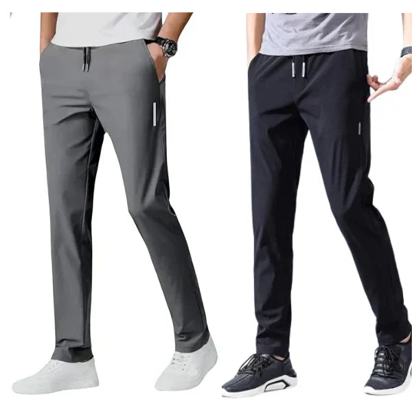 Pack of 3 Mega-Offer 😍 Premium-Quality Smooth Soft Stretch Lycra Pants (Black, Grey And Dark Blue)